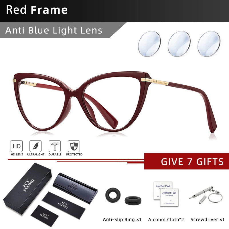 Luxury Cat Eye Glasses – Versatile Reading Glasses Women with Anti Blue Light Lenses