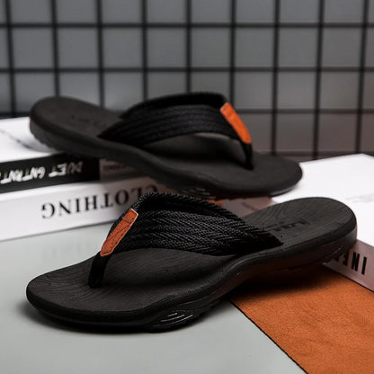 Men's Flip-Flops Waterproof Non-Slip Soft Sole Comfortable Slip-On Sandals