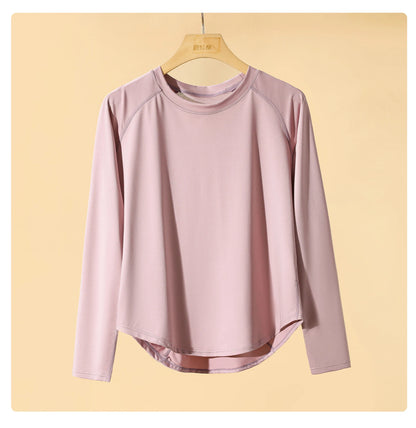 Women's Yoga Top – Long Sleeve Quick Dry Sportswear | Breathable, Flexible Workout Tee