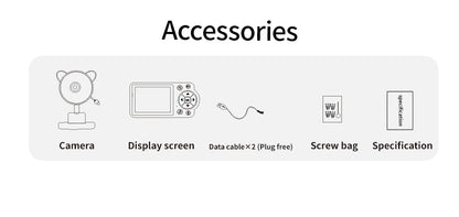 Baby monitor two-way audio voice intercom infrared night vision baby camera with monitor video surveillance security protection