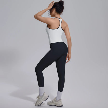 Quick Drying Legging Outdoor Running Yoga Set for Womans High Waisted Push Up Female Pants Gym Sexy Beautiful Back Vest Yoga Set