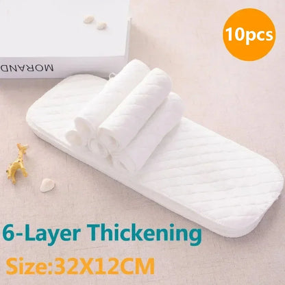 2/5pcs/10pcs Baby Reusable Diapers Washable Ecological Nappies Inserts Cotton Cloth Diapers for Children Breathable Absorbent