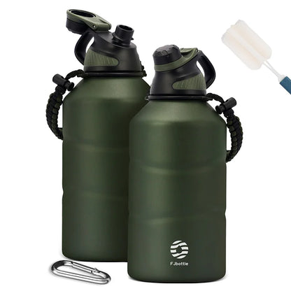 FEIJIAN Thermos Bottle 1.9L Large Capacity Stainless Steel Thermal Water Bottle Cold and Hot Vacuum Flask With rope Gym