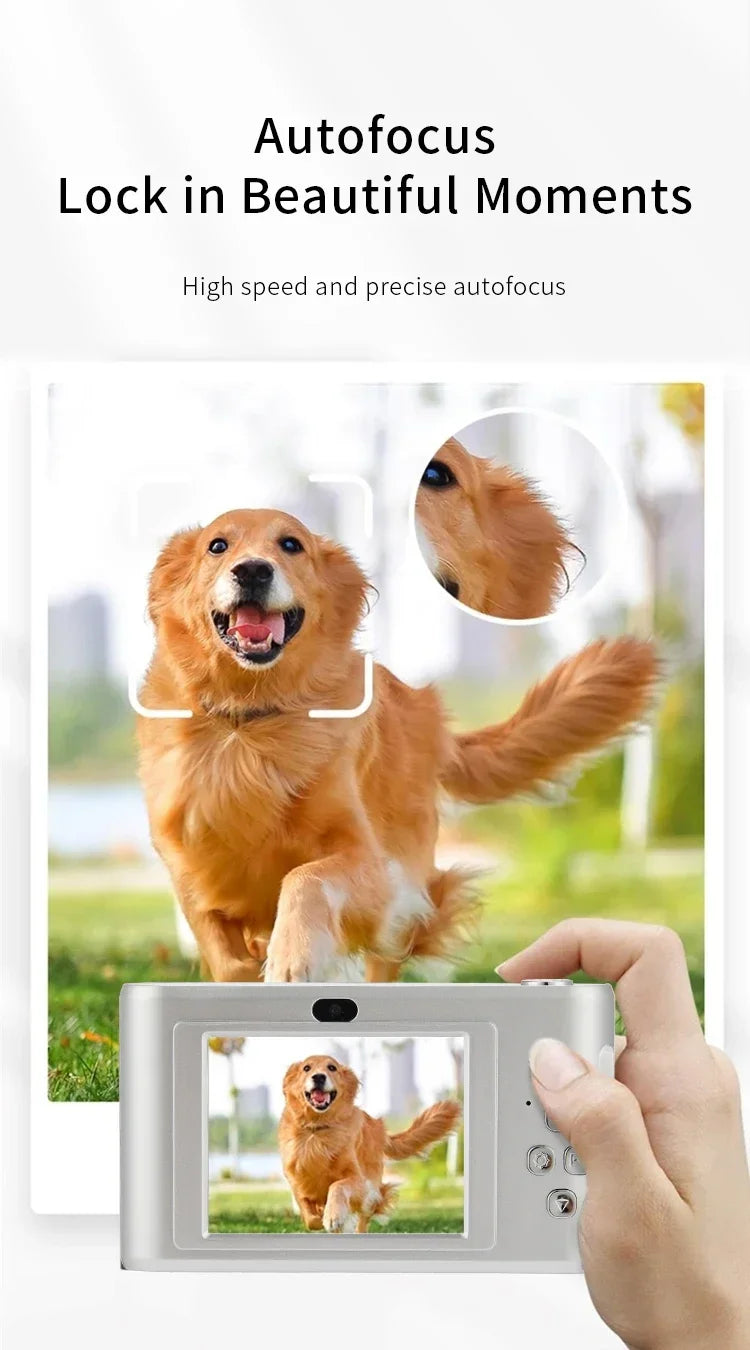4K Digital Camera – Travel Selfie Camera with 50 Megapixels, HD Photography & 2.4 Inch Screen