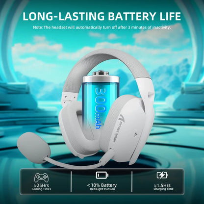 ATTACK SHARK L80PRO Wireless Gaming Headset 2.4G/BT/Wired Ultra-Light 40mm Drivers Low Latency Headphone for PC PS5 Switch Xbox