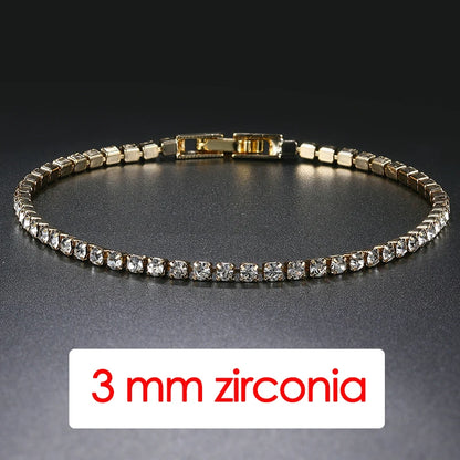 Luxury Crystal Tennis Bracelet Hip Hop Bracelet for Men Homme Trendy Punk Zirconia Couple  Chain on The Hand Streetwear Jewelry