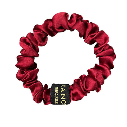 100% Pure Mulberry Silk Scrunchies Hair Bands Ties Gum Elastics Ponytail Holders for Women Girls Hair Accessories 19 Momme 1.5CM