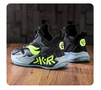 Boys Girls Casual Shoes Outdoor Children‘s Basketball Sneakers Kids Breathable Mesh Athletic Shoes Non-slip Lace-up Running Shoe