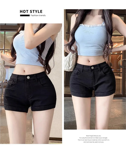 American Sle Hot Girl Low Waist Hip Enhancing Denim orts Women Summer New Slimming Small Size Versatile Hot Pants