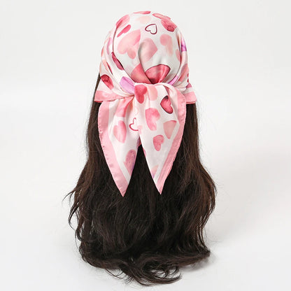 Bohemian Floral Silk Scarf - Tropical Leaf Head Wrap and Bandana
