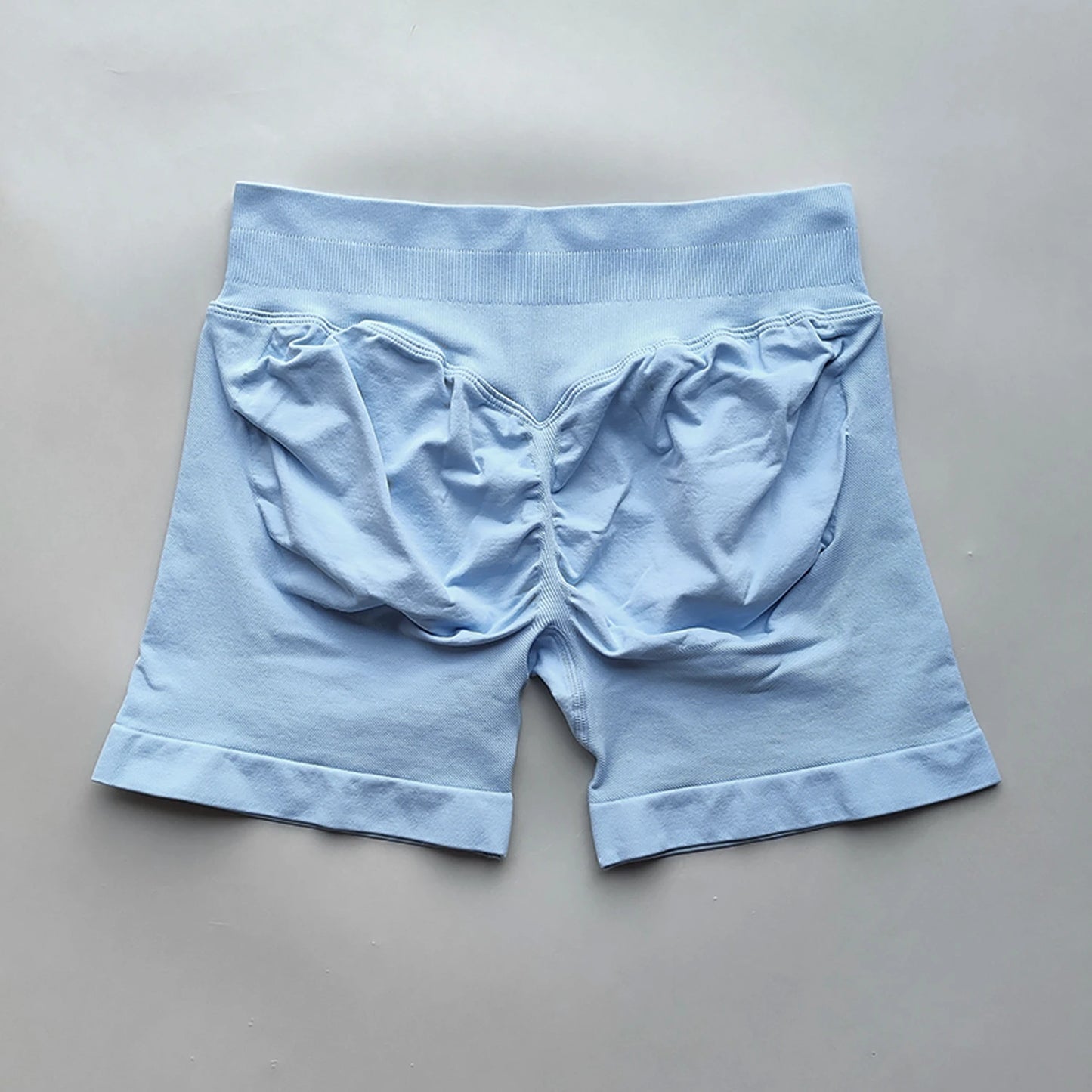 Women Gym Shorts - High Waisted Seamless Workout Shorts With Scrunch Butt Design