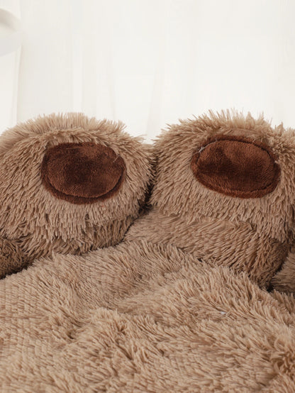 Fluffy Dog Bed Winter Plush Kennel Accessories Pet Products Large Dogs Beds Bedding Sofa Basket Small Mat Cats Big Cushion Puppy