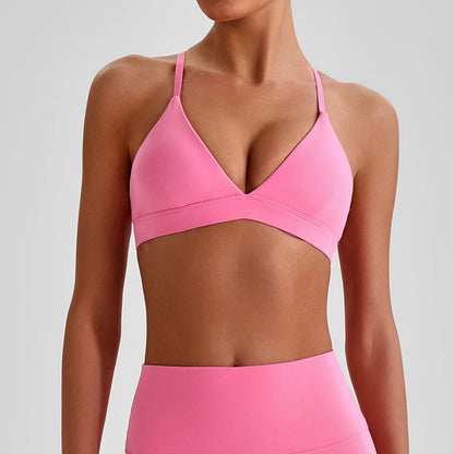 Tight Yoga Bra Women's Camisole Beautiful Back No Steel Ring Sports Bra Quick Drying Running Yoga Clothes Fitness Chest Pads
