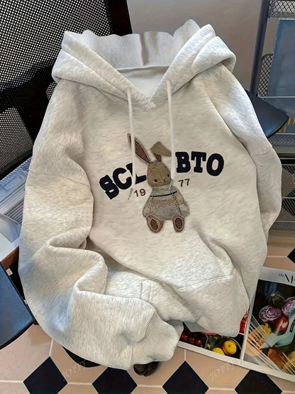 Women's Hoodie Pullover Sweatshirt with Australian Surf Graphic Bondi Beach EST 1851 Relaxed Fit Hooded Sweatshirt  Casual Top