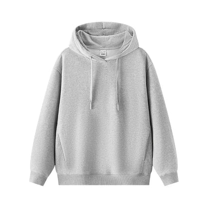 Semir Hoodie Women Fleece Lined Thermal Antibacterial Loose Fit Solid Color 2025 New Winter Casual Pullover