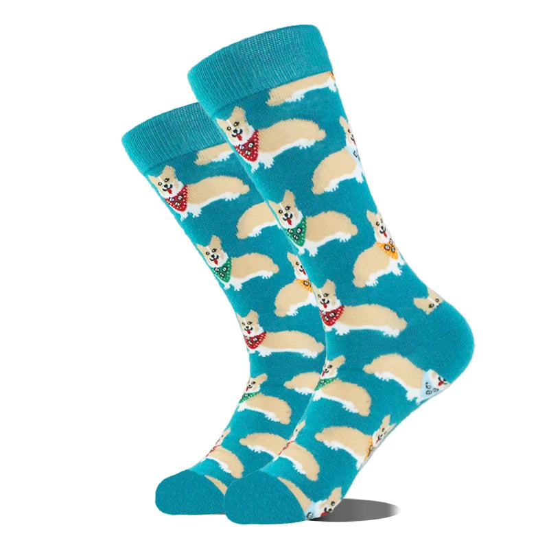 Funny Alien Shark Cotton Socks - Unisex Novelty Crew Socks