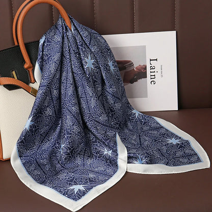 Luxury Satin Silk Scarf - Womens Fashion Shawl Hijab Neckerchief Bandana 2023
