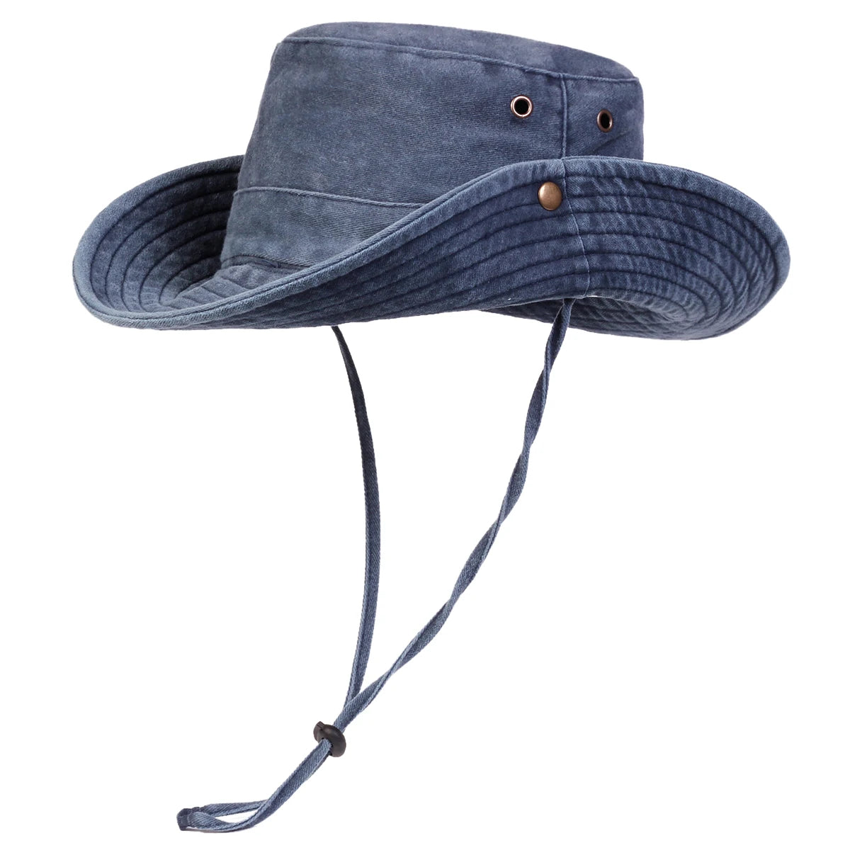 Washed Cotton Bucket Hat – Men's Wide Brim Casual Sun Hat