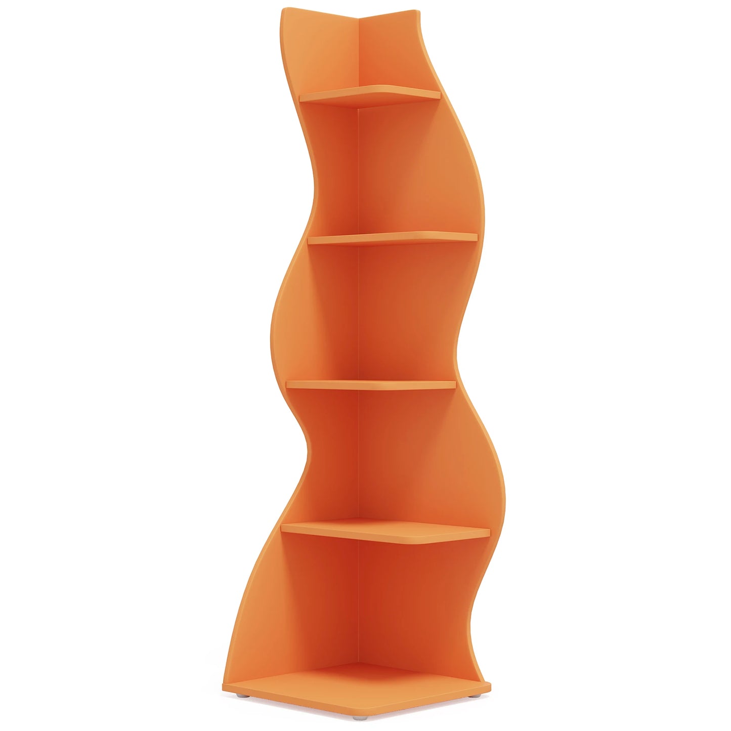 Corner Bookshelf - Modern 5-Tier Shelf | Stylish Wooden Storage Rack