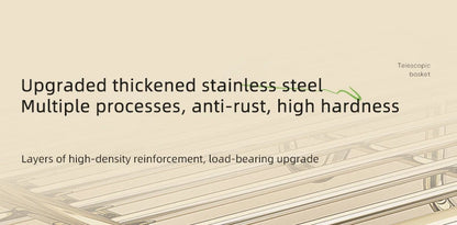 Retractable Hanging Basket - Stainless Steel Kitchen Storage Organizer With Large Capacity