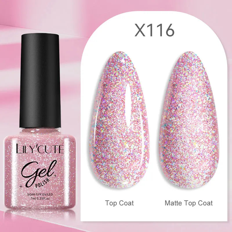 Gel Nail Polish - LILYCUTE UV Gel Varnish 7ML | Soak Off, Long Lasting Colors