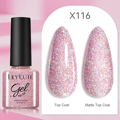 Gel Nail Polish - LILYCUTE UV Gel Varnish 7ML | Soak Off, Long Lasting Colors