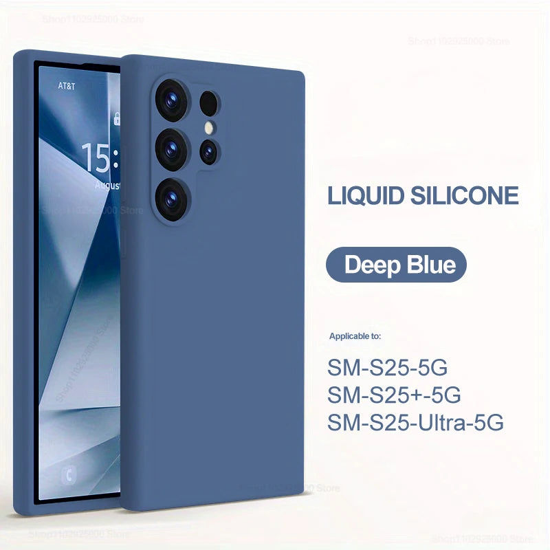 Case For Samsung S26 Ultra Liquid Silicone Case For Samsung Galaxy S26 S25 S24 Ultra Plus Soft Cover For Samsung S23 Ultra Cases