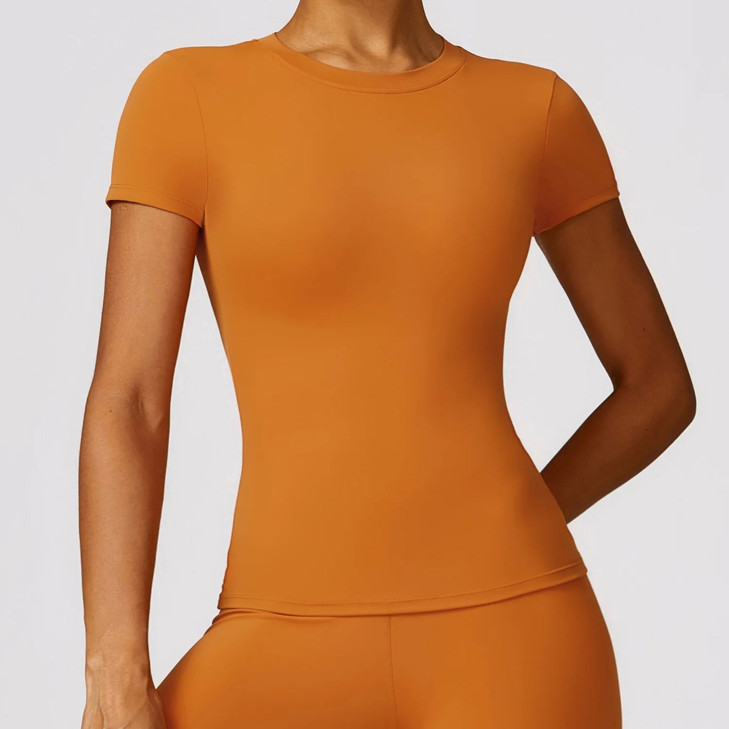 Women Yoga Top - Seamless Sport Shirt | Breathable Short Sleeve Gym Tee