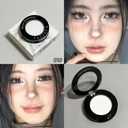Punk Smoky Red Black Eye Shadow Palette Waterproof Gothic Matte Blue Eyeshadow Tray Women Halloween Eye Pigments Makeup Palette
