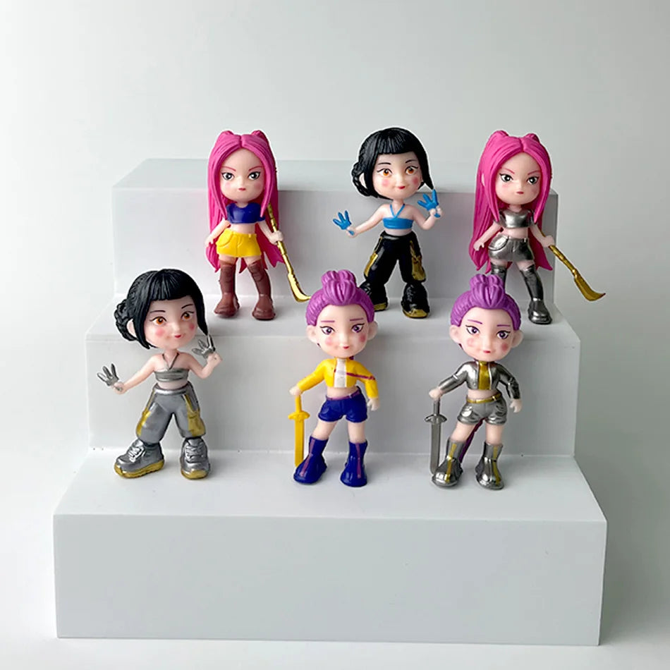 2025 Hot Anime KPop Devil Hunter Doll Vinyl Toy Rumi Mira Zoi Character Vinyl Mask Blind Box Ornament Toy Birthday Gift