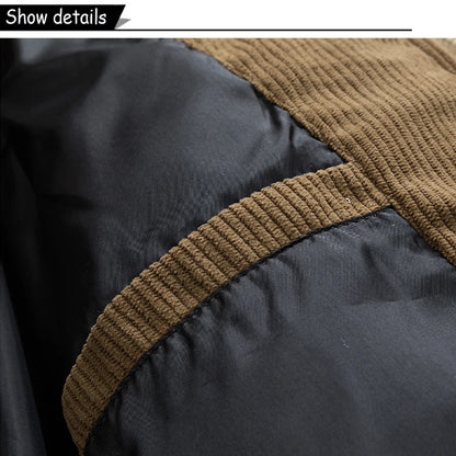 Autumn Winter Men Outdoor Removable Hooded Windbreak Jacket Coats Men Warm Outwear Casual Fashion Solid Parkas Jacket Male Tops
