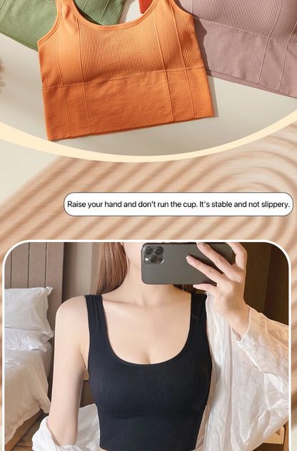 1pcs Women Breathable Sports Bra Female Fitness Top Seamless Yoga Bra Shockproof Crop Top Push Up Sport Bra Lady Gym Workout Top
