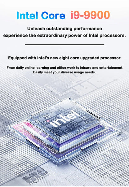 2026 14.1" Slim I9-9900 Laptop,32GB 2TB NVMe SSD,Win11 Pro,WIFI6 BT5.2 FHD Notebook for Gaming Design Office Study