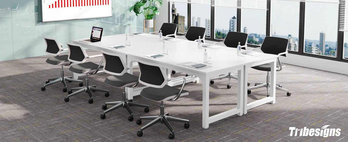 Large Office Desk | Modern Computer Desk - Spacious Writing Workstation for Home Office