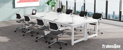 Large Office Desk | Modern Computer Desk - Spacious Writing Workstation for Home Office