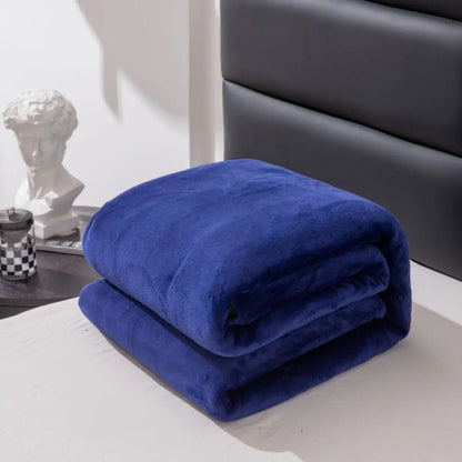 Solid Color Fleece Blanket - All Seasons Machine Washable - ZOOMNSTORE