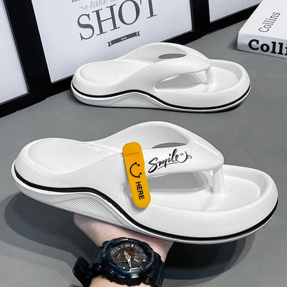 New Man Women Slippers Flip Flops Indoor Outdoor Beach Sandals Super Soft Bottom Slides Non-slip Thick Soled Men Slippers