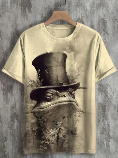 Japanese Art Style Summer 3D Printed Large-sized Men's T-shirt Is Loose and Comfortable Suitable for Daily Wear