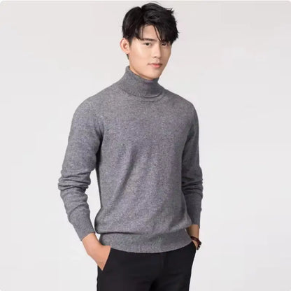 Cashmere Cotton Blend Turtleneck Men Jumper 2025 Autumn Winter Wram Clothes Vetement Homme Pull Homme Hiver Man Pullover Sweater