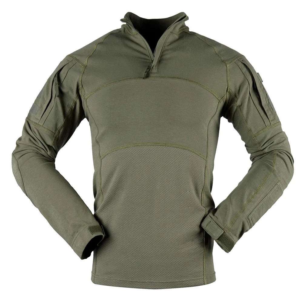 Tactical Cotton Shirt - Multicam Camo Military Combat Tee | Lightweight Moisture Wicking