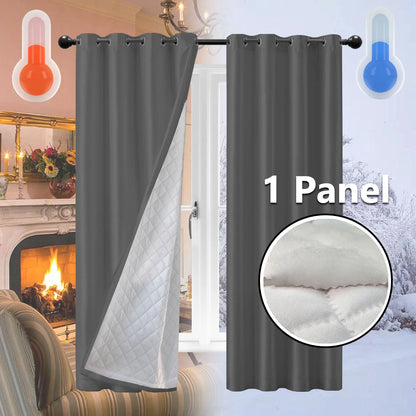 Thermal Insulation Curtains - Thickened Cotton Window Drapes for Bedroom & Living Room