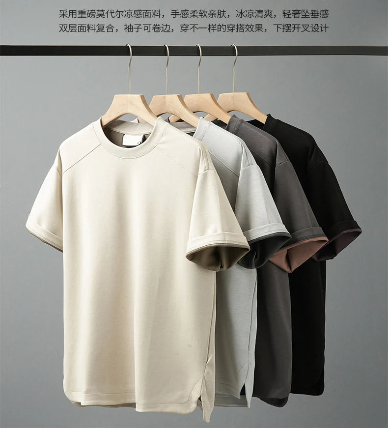 Men's Modal T-Shirt – Cool Quick-Dry Oversized Summer Top