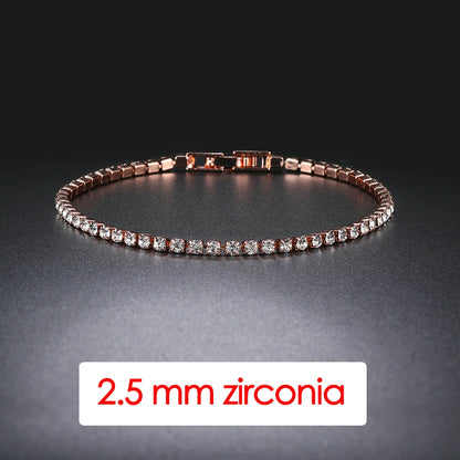 Luxury Crystal Tennis Bracelet Hip Hop Bracelet for Men Homme Trendy Punk Zirconia Couple  Chain on The Hand Streetwear Jewelry