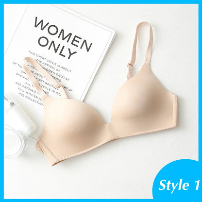 Seamless Push Up Bras - Wire Free A B Cup Bra With Adjustable Straps