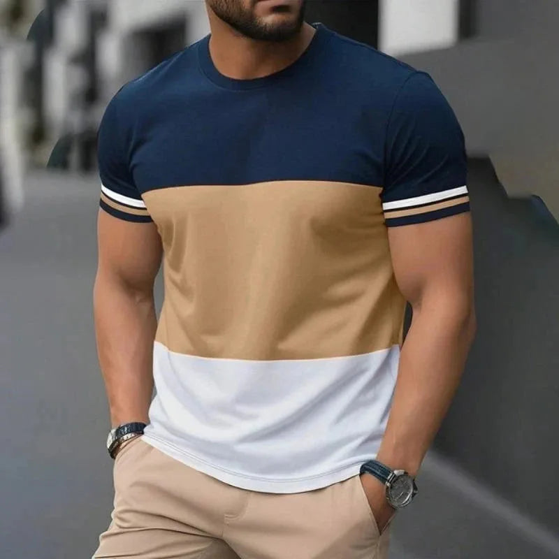 Men's Printed T-Shirt - Summer Casual Round Neck Tee | Lightweight Breathable Top