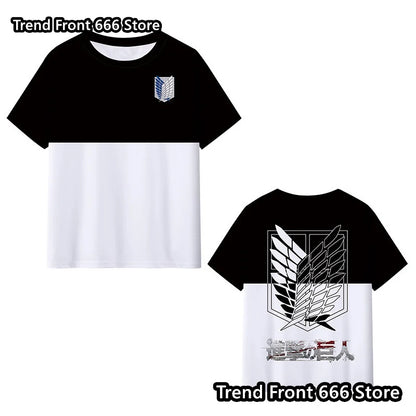 Attack on Titan Japanese classic anime Mens And Children Short Sleeve tshirts Summer Crewneck Tops Boys Girls Anime COS T-shirt