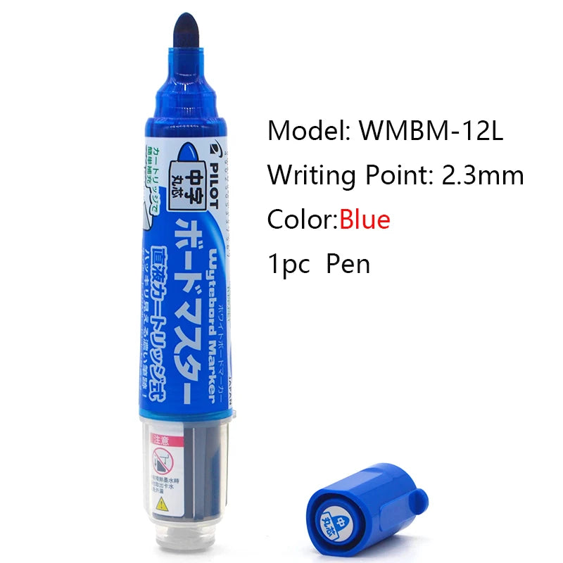 Pilot Whiteboard Marker Pen Stationery White Board Markers 1.7/2.2-5.2/2.3MM Tips Dry-Erase Refillable Liquid Ink School Office
