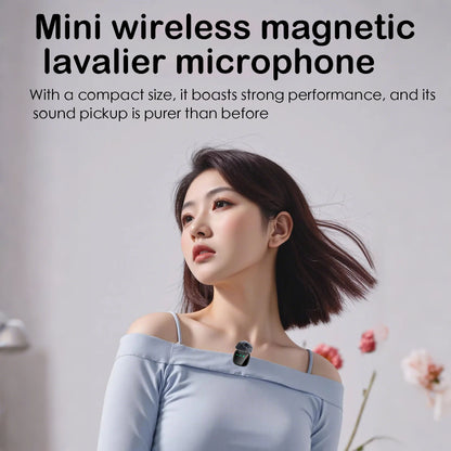 Mini Wireless Lavalier Microphone, With Charging Case, Long Battery Life, Latest Noise Reduction Technology