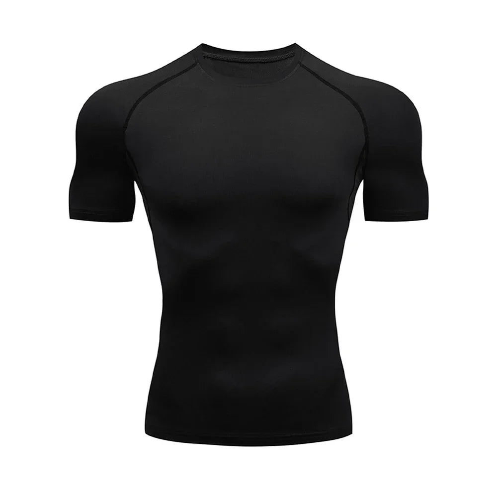 Men's Compression Shirt - Breathable Bodybuilding Tee | Quick Dry Workout Top