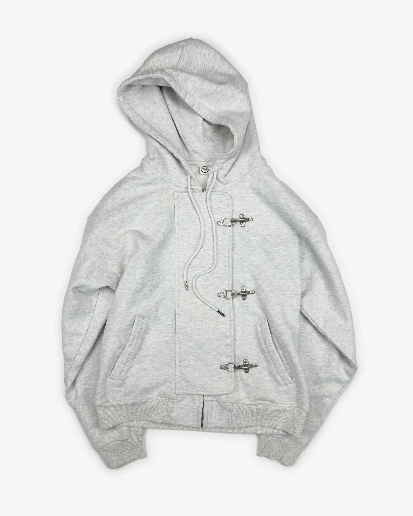 Y2K American Vintage Washed Streetwear Hoodie Women Hook Clasp Zip Up Drawstring Loose Winter Outerwear Casual Daily Wear 2026